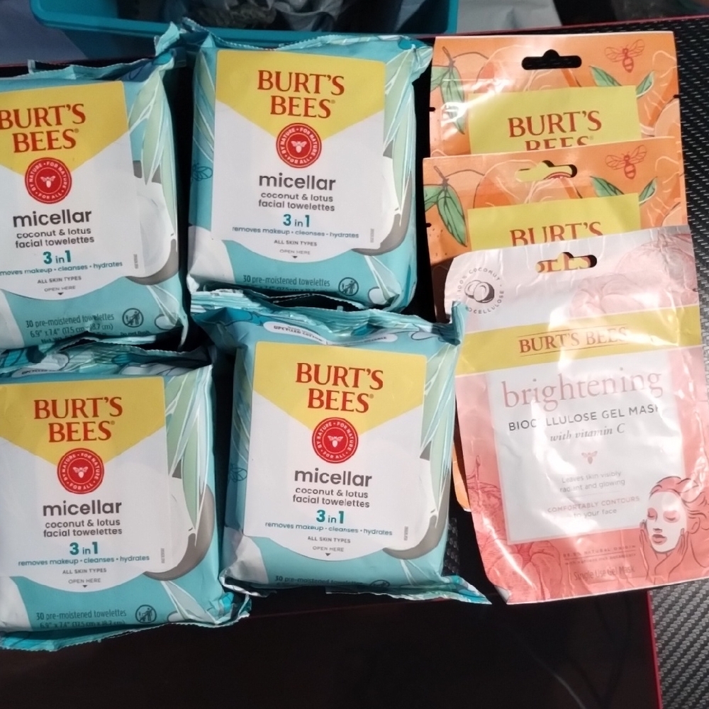 Burt's Bees Micellar Towelettes and Brightening Masks Set